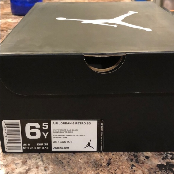 Air Jordan 6 Sport Blue GS - Picture 7 of 8